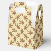 イエロー水玉模様ジンジャーブレッドマンクリスマスクッキー フェイバーボックス (オープン)