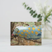 イエロー水玉模様バーディ ポストカード (スタンド正面)