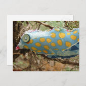 イエロー水玉模様バーディ ポストカード (正面/裏面)