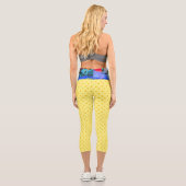 イエロー水玉模様ルピデテキラ カプリレギンス (裏面)