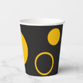 イエロー水玉模様紙カップ 紙コップ (裏面)