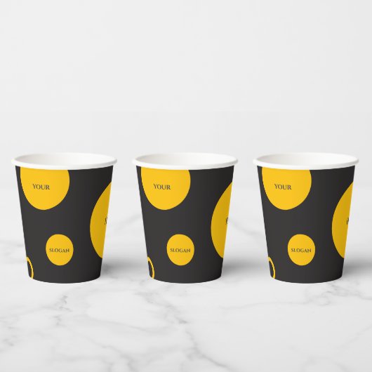 イエロー水玉模様紙カップ 紙コップ (複数)