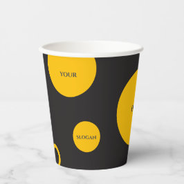 イエロー水玉模様紙カップ 紙コップ