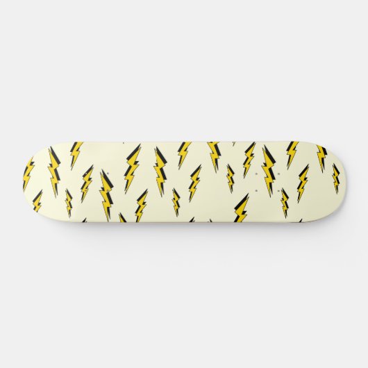 イエロー漫画ブックスーパーヒーローライトニングパターン スケートボード (横)