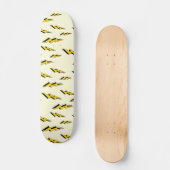 イエロー漫画ブックスーパーヒーローライトニングパターン スケートボード (正面)