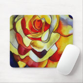 イエロー登山フリーシア花 マウスパッド (マウス)