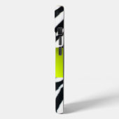 イエロー白黒ゼブラファーモノグラム、トパーズ Case-Mate iPhoneケース (裏面 / 左)