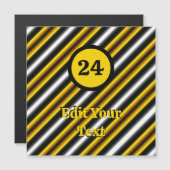 イエロー白黒レインボーストライプズ (正面/裏面)