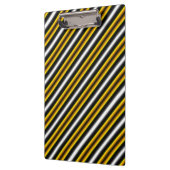 イエロー白黒レインボーストライプズ クリップボード (左)