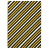 イエロー白黒レインボーストライプズ クリップボード (裏面)