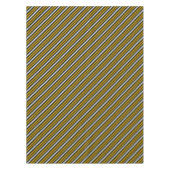 イエロー白黒レインボーストライプズ テーブルクロス (正面)