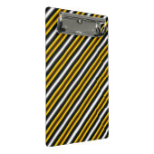 イエロー白黒レインボーストライプズ ミニクリップボード (アングル)