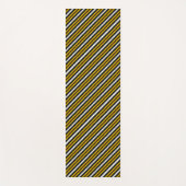 イエロー白黒レインボーストライプズ ヨガマット (正面)