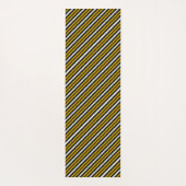 イエロー白黒レインボーストライプズ ヨガマット (裏面)