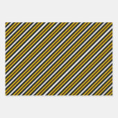 イエロー白黒レインボーストライプズ ラッピングペーパーシート (正面3)