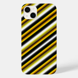 イエロー白黒レインボーストライプズ Case-Mate iPhone 14 PLUSケース