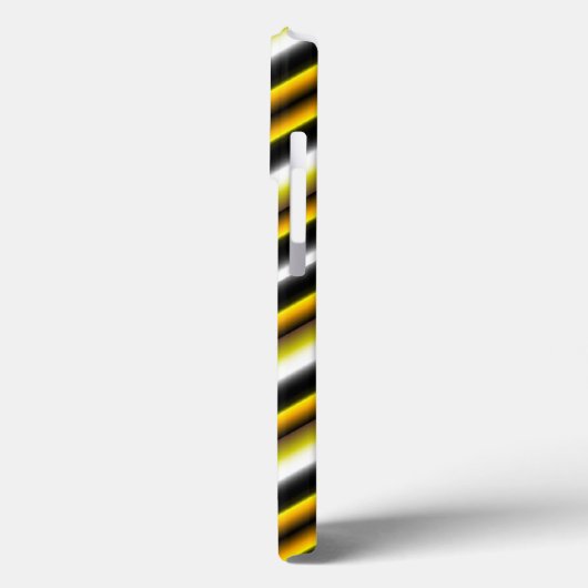 イエロー白黒レインボーストライプズ Case-Mate iPhoneケース (裏面 / 左)