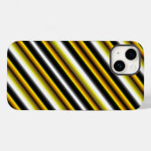 イエロー白黒レインボーストライプズ Case-Mate iPhoneケース (裏面 (横))