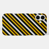 イエロー白黒レインボーストライプズ Case-Mate iPhoneケース (裏面 (横))