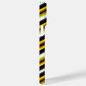 イエロー白黒レインボーストライプズ Case-Mate iPhoneケース (裏面 / 右)