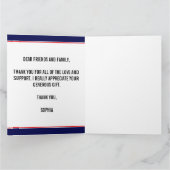 イエロー白黒卒業クラシック サンキューカード (内部)