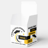 イエロー白黒卒業2025カスタムパーティー フェイバーボックス (オープン)