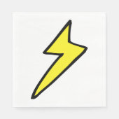 イエロー稲妻ボルト スタンダードランチョンナプキン (正面)