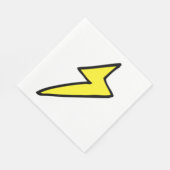 イエロー稲妻ボルト スタンダードランチョンナプキン (角)