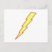 イエロー稲妻ボルト ポストカード (正面)