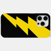 イエロー稲妻ボルト Case-Mate iPhoneケース (裏面 (横))