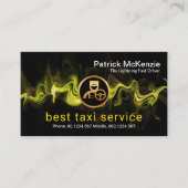 イエロー稲妻高速運転車タクシー 名刺 (正面)