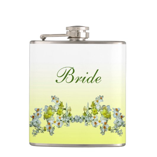 イエロー結婚フローラの花束 フラスク (正面)