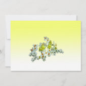 イエロー結婚フローラブランチ 招待状 (裏面)