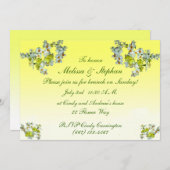 イエロー結婚フローラブランチ 招待状 (正面/裏面)