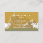 イエロー自然マウンテンファームヒツジ 名刺 (裏面)