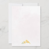 イエロー花模様イースターバニーエッグ狩り招待状 招待状 (裏面)