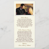 イエロー花模様結婚式 プログラムフォトキープサケ プログラム (裏面)