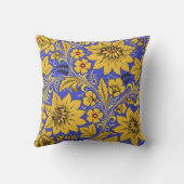 イエロー葉ズKhohloma クッション (裏面)