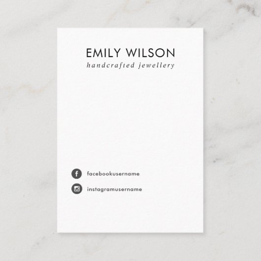 イエロー薄紫フローラネックレスイヤリングディスプレイ 名刺 (裏面)