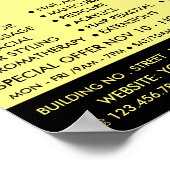 イエロー蝶、ボーチシアン、美しいサロン ポスター (角)