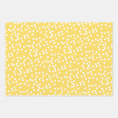 イエロー蝶 – ヴィンテージファインアート&水玉模様 ラッピングペーパーシート (正面2)