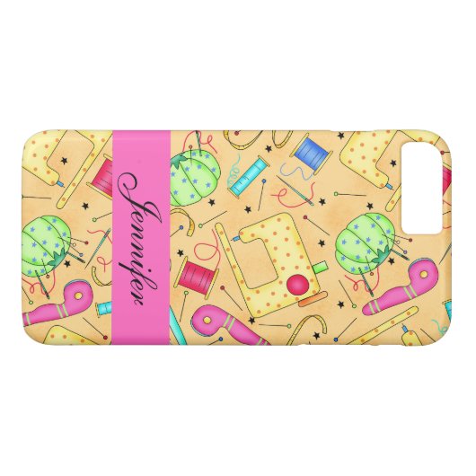 イエロー裁縫アンズアートパーソナライズされた名 Case-Mate iPhoneケース (裏面(横))