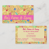 イエロー裁縫アンズアートファブリックストア 名刺 (正面/裏面)