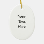 イエロー認識度リボンクリスマスキュアオーナメント セラミックオーナメント (裏面)