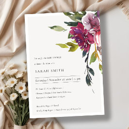 イエロー赤面ブルゴーニュフローラベビーシャワー招待状 サンキューカード