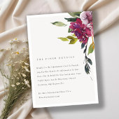 イエロー赤面ブルゴーニュ結婚フローラ詳細 エンクロージャーカード