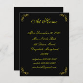 イエロー金ゴールドおとぎ話アットホームカード (正面/裏面)