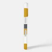 イエロー金ゴールドとグレービッグ水玉模様モノグラム Case-Mate iPhoneケース (裏面 / 右)