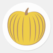 イエロー金ゴールドカボチャ秋封筒用シール ラウンドシール (正面)