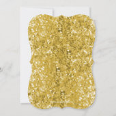 イエロー金ゴールドキラキラ卒業パーティー招待状 招待状 (裏面)